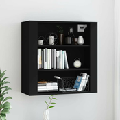 Zidni ormaric crni 80 x 33 x 80 cm od konstruiranog drva