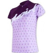Sensor ženska kolesarska majica Cyklo Stars, vijolična, S