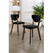 HANAH HOME Set stolica (6 komada) Arfe Black Brown