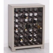 Casa Padrino country style solid wood wine cabinet gray/dark brown/black 68 x 35 x H. 68 cm - Solid wood wine rack in country style - Solid wood bar furniture - Country style bar furniture