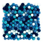 Akrilni Pom Poms, 1 cm - 120 kosov | Različne barve | Blue