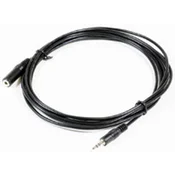 Microconnect Audio 3.5mm 3m M-F Stereo 3m 3.5mm 3.5mm Black audio cable