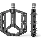 shumee Kolesarska pedala Gewage iz črnega aluminija s platformo, 3 zatesnjeni ležaji