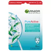 Garnier Pure Active Anti-Imperfection platnena maska za problematično kožo 1 ks za ženske