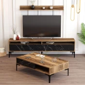 Hanah Home Set TV Komoda i klub sto Orah