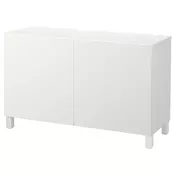 BESTA Kombin. odlaganje s vratima, bela/Laxviken/Stubbarp bela, 120x42x74 cm