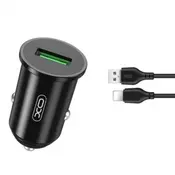 XO TZ12 Car charger QC3.0 18W + Micro USB Cable 1m