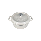 OKRUGLI PEKAC CAST IRON DUTCH OVEN BEŽ 28 CM 6.5L GRIL KING