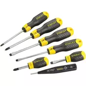STANLEY Odvijaci cushion grip /set 6kom +tester 220v