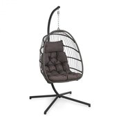 Blumfeldt Biarritz Individuelle, viseca stolica za ljuljanje, jastuk za sjedala, 130 kg, tamno siva
