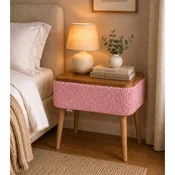 Hanah Home nocni ormaric Nova, roze