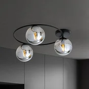 EMIBIG LIGHTING Stropna svetilka Ascella, črna/grafitna, 74 cm, s tremi žarnicami - Dnevna soba/jedilnica - Sodobni - črna, grafitna - Kovina