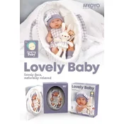 Beba punčka za igro z dodatki - Lovely Baby - vijolična/siva