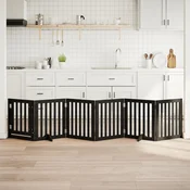 Vrata za pse s vratašcima 6 panela sklopiva 300 cm drvo topole Bijela 50 x 60 x 2 cm