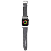 Karl Lagerfeld KLAWMSAKLHPG Apple Watch 4/5/6/7/SE/8/9 40/41mm strap Saffiano Monogram silver