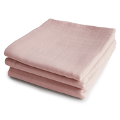 mushie® komplet od 3 tetra pelene 60x60 blush