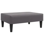 Vidaxl Stolček za noge siv 77x55x31 cm umetno usnje