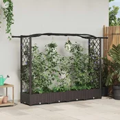 Povišeni krevet s mrežom i krovom Smeda 207 x 40 x 126 cm PP
