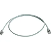 Telegärtner RJ45 omrežni priključni kabel CAT 6A S/FTP 0.25 m sive barve z zaščito pred gorenjem, brez halogena Telegärtner