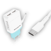 Infostyle Komplet hišni polnilec s kablom USB C - zeleno-bela