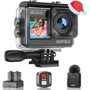 Surfola Action Cam 4K/30FPS 24MP dvojni zaslon na dotik
