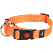 Ovratnica za pse odsevna M 40-55cm/20mm Oranžna Flamingo - Imenski obeski in lučke