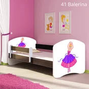 Djecji krevet ACMA s motivom, bocna wenge 140x70 cm 41 Balerina
