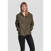 Womens Basic Pull Over Jacket - Dark Olive