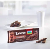 Vafelj Loacker classic, double choc, 175 g