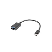 Lanberg AD-OTG-UC-01 USB A na USB-C 2.0 kabel, 0,15 m, črn