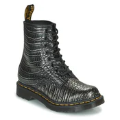 Dr. Martens 1460 Gunmetal Wild Croc Emboss Črna
