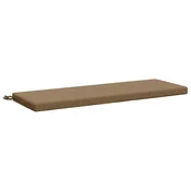 Vidaxl Blazina za klop SOEST 100% poliester Taupe 120 x 40 x 5 cm
