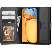 Etui Tech-Protect Wallet iz umetnega usnja za Xiaomi Redmi 13C 4G/Poco C65 - black