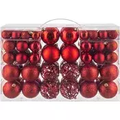 Set božićnih kuglica Iris, 100 komada, crvene XMS-004