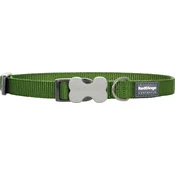 Red Dingo Najlonska ovratnica classic temno zelena, zelena L