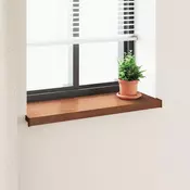 vidaXL Okenski nadstrešek Rjav les 100 x 35 x 4,5 cm PVC
