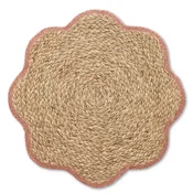 Zeller Namizni prtiček, pogrinjek 38,5cm/roža/rafija, (5000267714)