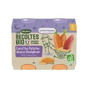 Blédina ORGANIC Harvest From 8 months - Small Evening Pots - Carrots Sweet Potatoes Boulghour 2x200g