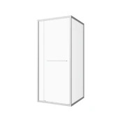 SANOTECHNIK kotna tuš kabina z drsnimi vrati iz kroma 90x200 6mm ESG Easy-Clean/Easy-Mounting