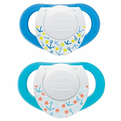 CHICCO PHYSIO RING Varalica silikon plava 4m+ 2kom
