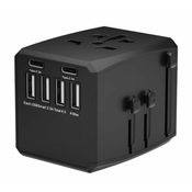 MicroConnect Svetovni potovalni adapter MicroConnect, 4 USB A