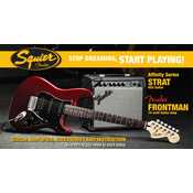 FENDER SQ AFFINITY SERIES STRAT CAR HHS S FENDER FRONTMAN 15G OJAČEVALCEM