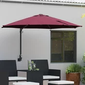 Vrtni suncobran Bordeaux Crvena 248 x 248 x 148 cm