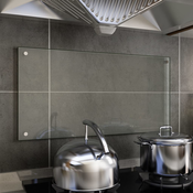 Kuhinjska zaštita od prskanja prozirna 80x40 cm kaljeno staklo
