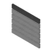 Aluminijasta ograja, profil 60x20mm, zidarska letev, antracit - 990