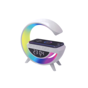 LTC Namizna RGB svetilka z brezžičnim polnilcem, Bluetooth, FM, budilka