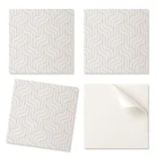 shumee Komplet PVC ploščic z vzorcem za dnevno sobo, samolepilni valovi v geometrijski razporeditvi, 20x20x20 cm
