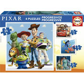 Educa Puzzle Disney Pixar 4v1 (12,16,20,25 kosov)