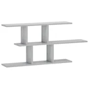 vidaXL Stenska polica Siva Sonoma 100 x 17 x 45,5 cm Inženirski les