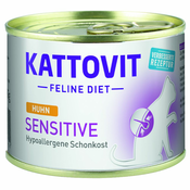 Kattovit Mokra mačja hrana Sensitive - puran - 185 g